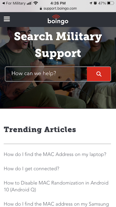 What is the Boingo for Military App?